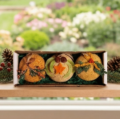 Fruit Ornament Trio